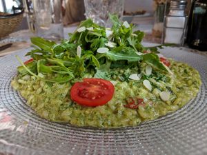 Vegan risotto at Ristoro Dantesca in Pisa