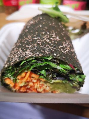Raw Spinach and Chai Wrap at Raw Raw Raw in Fremantle