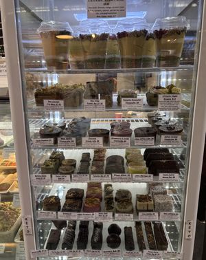 Cake and dessert fridge   at Raw Raw Raw in Fremantle