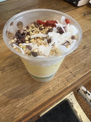 Mango Chia Pot - could’ve eaten a pot of just the mango cream 😋   at Raw Raw Raw in Fremantle