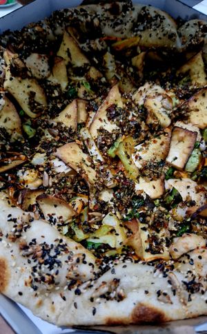 Tofu defumado (smoked tofu) at Fermentô in Porto Alegre