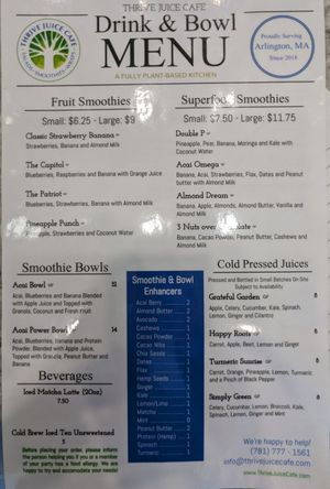  at Thrive Juice Cafe in Arlington