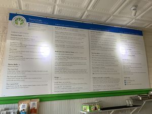 Menu at Thrive Juice Cafe in Arlington