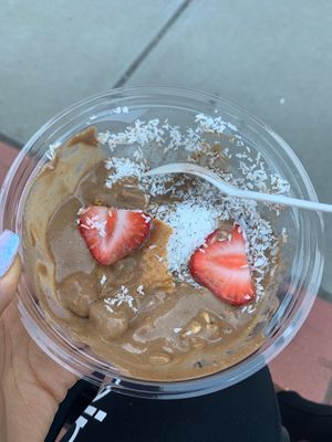 Chocolovers smoothie bowl!! It definitely looked way better before I ate it lol at Thrive Juice Cafe in Arlington
