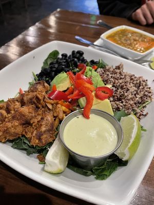 BBQ salad with jackfruit and quinoa  #Veganuary at O'cado in Sherman Oaks