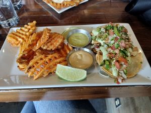 Potato tacos at O'cado in Sherman Oaks