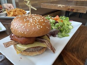 Smoked Gouda Burgerrs  at O'cado in Sherman Oaks