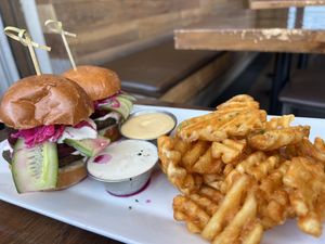 Falafel Sliders  at O'cado in Sherman Oaks