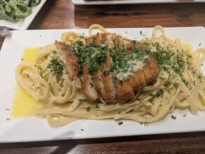 Chickun Picatta Fettuccine at O'cado in Sherman Oaks