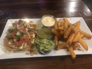 Crispy potato tacos at O'cado in Sherman Oaks