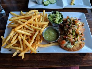 Potato tacos! at O'cado in Sherman Oaks