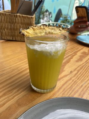 Pineapple coconut cucumber juice  at Orteá - Vegan Collective in Lisbon