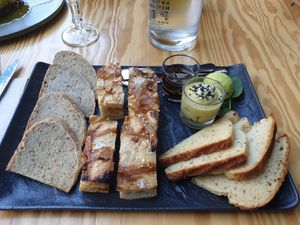 Bread selection at Orteá - Vegan Collective in Lisbon