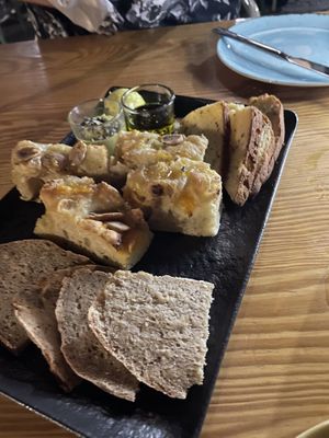 Bread selection  at Orteá - Vegan Collective in Lisbon