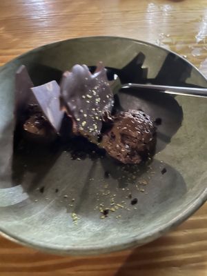 Chocolate mousse at Orteá - Vegan Collective in Lisbon