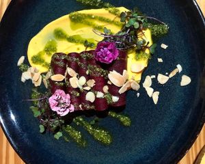 beet rawvioli at Orteá - Vegan Collective in Lisbon