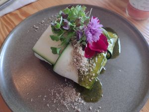 Rawoltini main dish - amazing at Orteá - Vegan Collective in Lisbon