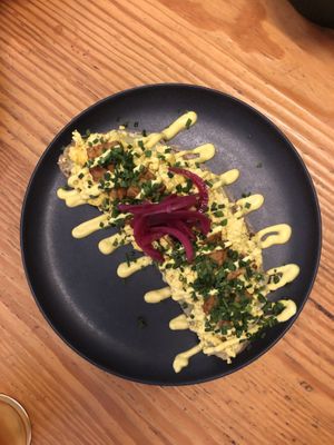 Scramble tofu   at Orteá - Vegan Collective in Lisbon