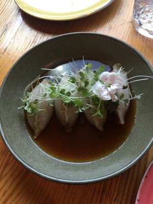 Gyoza dumplings   at Orteá - Vegan Collective in Lisbon