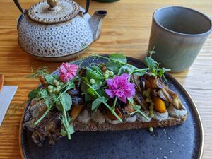 Gema bruschetta at Orteá - Vegan Collective in Lisbon