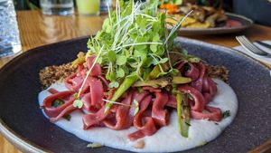 Beet tagliatelle at Orteá - Vegan Collective in Lisbon