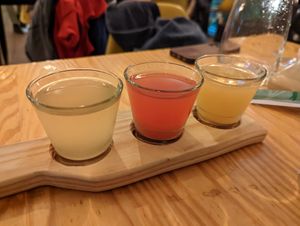 Kombucha flight at Orteá - Vegan Collective in Lisbon