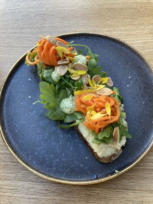 Root bruschetta  at Orteá - Vegan Collective in Lisbon
