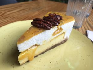 Passion fruit cheesecake   at Orteá - Vegan Collective in Lisbon