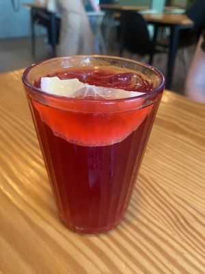 Pink lemonaid   at Orteá - Vegan Collective in Lisbon