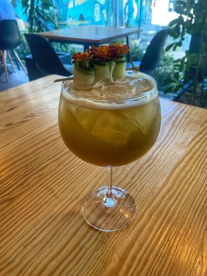 Blossom cocktail   at Orteá - Vegan Collective in Lisbon