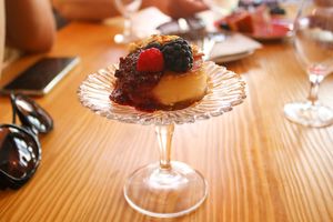 lemon cheesecake at Orteá - Vegan Collective in Lisbon