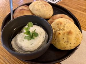 Bread basket  at Orteá - Vegan Collective in Lisbon