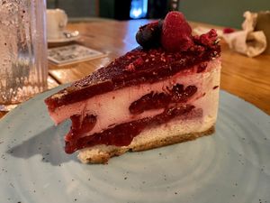Red fruits cheesecake  at Orteá - Vegan Collective in Lisbon