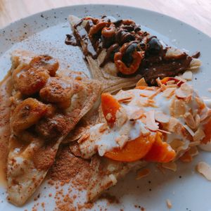 Trio waffles  at Orteá - Vegan Collective in Lisbon