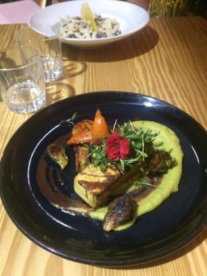 Smoked tofu  at Orteá - Vegan Collective in Lisbon