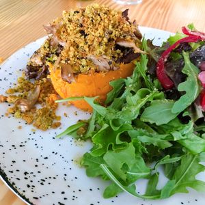 Timbale - signature dish at Orteá - Vegan Collective in Lisbon