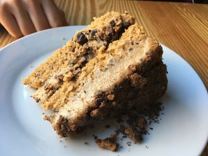 Cookie dough cake at Orteá - Vegan Collective in Lisbon