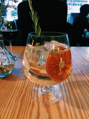 Signature drink “O Botanista" at Orteá - Vegan Collective in Lisbon