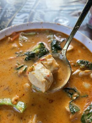 Tofu - could be more   at The Family Restaurant in Bangkok