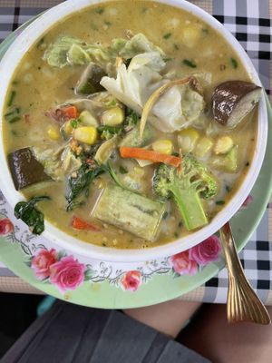 Green curry  #Veganuary at The Family Restaurant in Bangkok