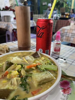 Curry plus coke #Veganuary at The Family Restaurant in Bangkok
