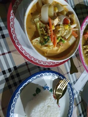 Massaman curry with tofu at The Family Restaurant in Bangkok