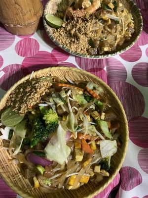 Vegan pad thai  at The Family Restaurant in Bangkok