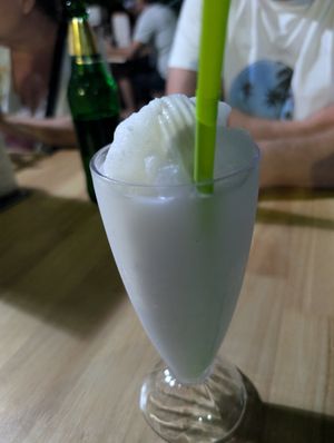 Coconut Smoothie at The Family Restaurant in Bangkok