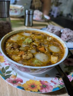 Massaman Curry with Tofu (ordered in vegan and worked) at The Family Restaurant in Bangkok