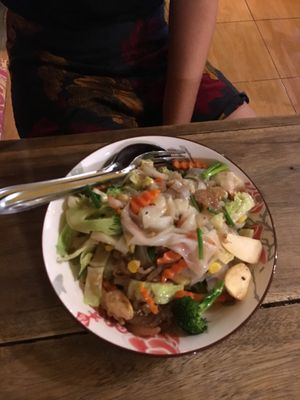 Noodle dish at The Family Restaurant in Bangkok