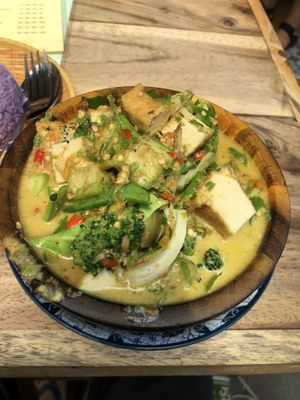 Spicy green curry  at The Family Restaurant in Bangkok
