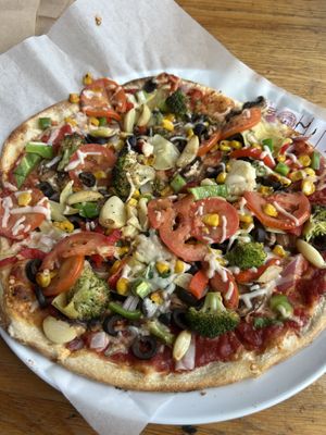 Ran it through the garden and added a little vegan cheese. 😎  at Mod Pizza in Rocklin