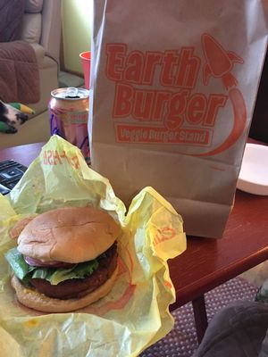 Still warm...take out to White Bear Lake,MN  at Earth Burger in Bloomington