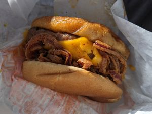 The Ranchero burger. at Earth Burger in San Marcos